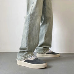 Threebooy Men's Fashion Nostalgic Baggy Homme Casual Pants Classic Cargo Pocket Jeans Biker Denim Blue Color Trousers Plus Size M-2XL