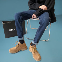 Threebooy Men's Comfortable Slim Fit Casual Pants Stretch Classic Cargo Pocket Skinny Jeans Biker Denim Blue Color Trousers 28-36