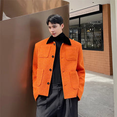 Threebooy Men's Citrine Tweed Coat