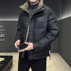 Threebooy Fashion Winter Men's Casual Hooded Duck Down Jackets Loose Windproof Warm Puffer Coats Streetwear Down-Filled Clothes