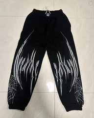 Threebooy Y2K Breathedivinity Skull Cargo Pants Men Women Gothic Casual Sports Joggers New Hip Hop Street Fashion Couple Street Trousers
