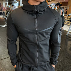 Threebooy Winter cotton Running Jacket Hooded Men Sport Jacket basketball fitness Gym Outdoor hoodie Coat Cycling training Sportswear Male