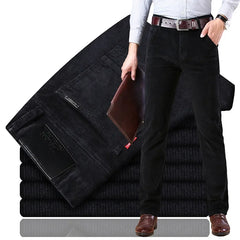 Threebooy Men's Corduroy Casual Pants Straight Leg Loose Fit Youth Winter Thick Warm Velvet Sweatpants Sweatpant Baggy Sweatpants