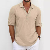 Threebooy All Seasons Men's Turn Collar Cotton Long Sleeve Shirt Youth Personality Button Top Quality Shirts For Men