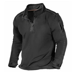 Threebooy Spring Autumn Long Sleeve Sweatshirts Men Stand Collar Half Zipper Pullvoers Hoodies Sweatshirts Loose Tops Male Clothing