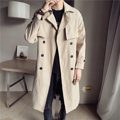 Threebooy Clothing Men's Spring High Quality Business Trench Coats/Male Slim Fit Long Casual Windbreaker Jackets S-5XL