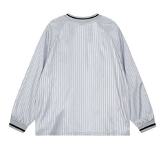 Threebooy Vintage Jersey T-Shirt Men Y2K Graphic Letter Print Sport Breathable Tshirt Streetwear Harajuku Hip Hop Casual V-Neck Top Male