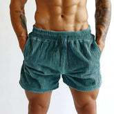Threebooy New Summer Fashion Trendy Outdoor Sports Fitness Corduroy Shorts Men's Casual Loose Breathable High Quality Plus Size Shorts