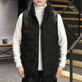 Threebooy Men's Vest Vest Men's Autumn Winter Down Cotton New Thin Inner Jacket Warm Shoulder