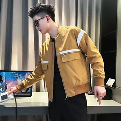 Threebooy Slim Fit Men's Cargo Jackets High Quality Male Coats Korean Reviews Many Aesthetic Fast Delvery Luxury Designer Casual Stylish