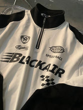 Threebooy Vintage Street Letter Print Shirt American Stitching Stand Collar Tshirt Men Women Long Sleeve Hip-hop Sports Top