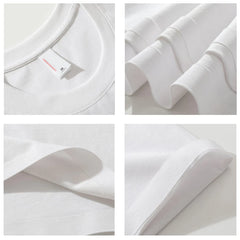 Threebooy Summer T Shirt for Men Fashion Casual Cotton White Tee Shirts Short Sleeve Daily Casual Tops for Male