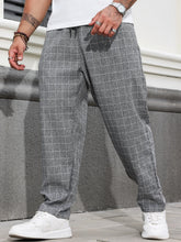 Threebooy Men's Casual Plaid Pants Urban Fashion All Seasons Comfortable Fit Trousers for Casual Wear