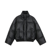 Threebooy American style cotton fashion stand up collar thick cotton jacket men's winter loose fitting bread jacket cotton coat