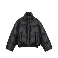 Threebooy American style cotton fashion stand up collar thick cotton jacket men's winter loose fitting bread jacket cotton coat