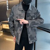 Threebooy Men's High Quality Plaid Casual Jackets/Male Slim Fit Business Fashion Coats Plus Size 3XL-M