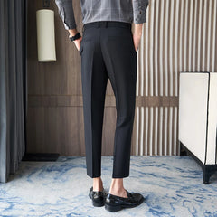 Threebooy Autumn New Suit Pants For Men Korean Streetwear Fashion Loose Straight High Rise Pants Casual Trousers Plus Size 28-36