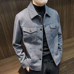 Threebooy Male Coats Slim Fit Spring Autumn High Quality Men's Jackets Harajuku Casual Korean Vintage Stylish Joker Trendy