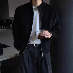 Threebooy Mens Jacket Casual Versatile Jacket Autumn Hawaiian Korean Style Youth Trend Solid Color Daily Top Men's Clothing Unisex