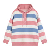 Threebooy Spring and Autumn Fashion Trend American Retro Thickened Warm Hooded Knit Sweater Men's Casual Loose Sport High-Quality Pullover