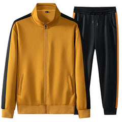 Threebooy New Men's Youth Spring Autumn Zip Up Jacket Tracksuit 2Pcs Sets Casual Loose Korean Fashion Sportswear Streetwear Outfits Trendy