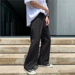 Threebooy New Japanese Retro Male Suit Pants Light Luxury Straight Draped Button-down Business Casual Pants Premium Slim Elegant Trousers