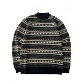 Threebooy Winter Sweaters Men Slim Fit Warm Fashion Retro Knitted Pullovers Men Korean Casual Long Sleeved Sweaters Mens Jumper Clothes