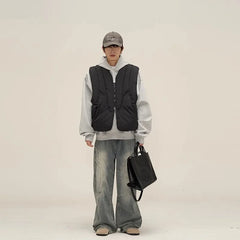 Threebooy American style street niche high-end vest men's autumn and winter new European and American jacket top