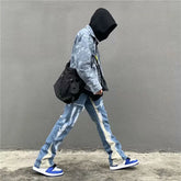 Threebooy European And American Fashion High Street Vintage Jeans Cotton Hand-Painted Casual Denim Straight Pants