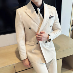 Threebooy Business Men's Clothing groom suit Wedding suit men 3 Piece jacket vest pants2025 new High-end business suit set dress