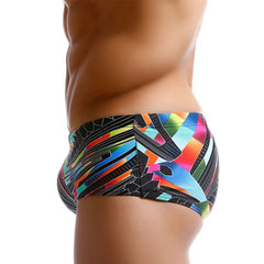 Threebooy Sexy Mens Swimwear Swimsuits Swim Boxer Briefs Bikini Surfing Board Shorts Trunks Gay Penis Pouch Water Sports Panties Beach