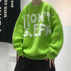 Threebooy Sweater Men's Lazy Style Pullover Thread Jacket Trendy Brand Loose Base Knit Sweater Jacket