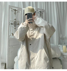 Threebooy Outerwear Loose Fitting Men Spring Jackets Men's Clothing Men's Korean Style Clothes Hoodie Popular Hooded Coats