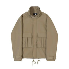 Threebooy Men's Jackets Coat Korean Style Loose Fashion Turn-down Collar Retro Cargo Solid Pockets Temperament Winter Jacket Male Coat