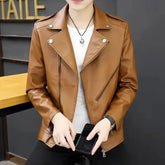 Threebooy Men's Suit Jackets New In Coat Casual Spring Clothes Fashion Male Leather Blazer Original Trendy Fashionable Elegant Loose