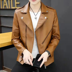 Threebooy Men's Suit Jackets New In Coat Casual Spring Clothes Fashion Male Leather Blazer Original Trendy Fashionable Elegant Loose