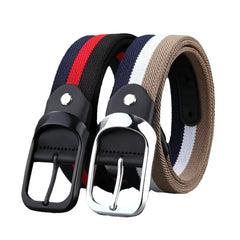 Threebooy 3.5cm Men's Fabric Canvas Webbing Man Belt for student Designer Men Leisure Trousers Belt for Jeans Belts Male Waist Belts