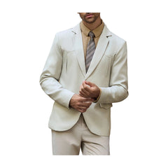 Threebooy Men's Suit 2 Pieces Blazer Pants Bow Collar One Button with Belt Wedding Tuxedos Work Business Formal