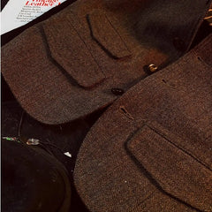 Threebooy Spring British Retro Wool Herringbone Vest French Fashion Elegant Style Tweed Vest Wool Khaki Suit Slim Vest Aesthetic Elegant