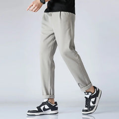 Threebooy Men's Leisure Sports Straight Casual Pants Knitted Hip Hop Style Joggers Sweatpants Fashion Trend Homme Trousers S-3XL