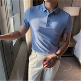 Threebooy Fashion Male High Quality Pure Cotton in Summer Shorts Sleeve POLO Shirts/Men's Slim Fit Leisure POLO shirts Tees S-4XL