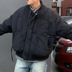 Threebooy Men's Winter Lightweight Padding Jackets Stylish Casual Streetwear Solid Color Stand Korean Popular Premium Down Coat M-2XL