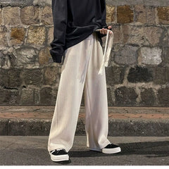 Threebooy Men's Autumn and Winter Fashion Trend Thickened Corduroy Loose Draping Korean Version Casual Comfort Versatile Pants