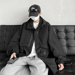 Threebooy Men's Clothing Harajuku Outerwear Men's Coats Models 2024 Man Hoodie Hooded Jackets Korean Popular Clothes Loose Fitting Spring