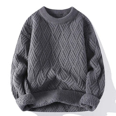 Threebooy Autumn Winter New Men Thickened Knit Sweater Warm Coat O Neck Sweaters Pullover Jumpers Top Teenager Student Knitted Sweatshirts