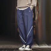 Threebooy Gym Running Casual Y2k Pants Summer American Contrast Color Training Pants Sports Loose Silhouette Thin Leg Casual Pants Men