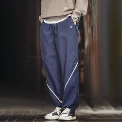 Threebooy Gym Running Casual Y2k Pants Summer American Contrast Color Training Pants Sports Loose Silhouette Thin Leg Casual Pants Men