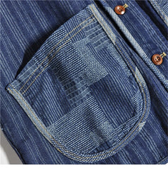 Threebooy Vintage Blue Denim Vest Jackets Men Streetwear Sleeveless Cargo Coats Harajuku Multiple Pockets Loose Casual Jeans Vests Male