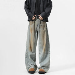 Threebooy Men's Jeans baggy Denim pants Loose Fit Casual Style American Streetwear Straight Novel design Leg Pants Trendy Brand