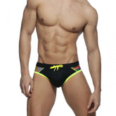 Threebooy Men's Splice Brief Swimwear Ethnic Style Low Waist Swimming Trunks Bikini Drawstring Board Beach Surfing Swim Bathing Suit